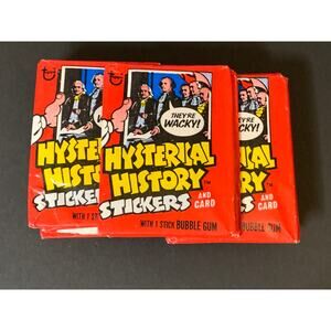 1976 Topps Hysterical History Stickers Sealed Wax Pack Single Pack